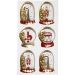 6 stuk/ 1 doos, notenkraker, afm 49x32+45x36 mm, goud