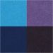 4 stuk/ 1 doos, H: 2 cm, afm 3,5x3,5 cm, blauw, hemelsblauw, paars, violet