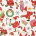 1 vel, vrolijke kerstman, vel 15x16,5 cm