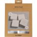 4 stuk/ 1 doos, Vierkant met grafisch design, H: 2,4 cm, L: 6,8 cm, B: 6,8 cm
