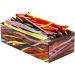 700 div/ 1 doos, L: 30 cm, dikte 4+6+9 mm, diverse kleuren