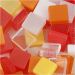 25 gr/ 1 doos, afm 5x5 mm, dikte 2 mm, rood/oranje harmonie