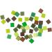 25 gr/ 1 doos, afm 5x5 mm, dikte 2 mm, groen glitter