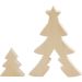 1 set, kerstboom, 8+20 cm, 2 cm, 6,5+14,5 cm