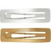 4 stuk/ 1 doos, L: 58 mm, B: 16 mm, goud, zilver