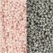 2x7 gr/ 1 doos, d 1,7 mm, afm 15/0, gatgrootte 0,5-0,8 mm, lichtgrijs, dusty rose