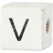 25 stuk/ 1 doos, V, afm 8x8 mm, gatgrootte 3 mm, wit