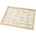 750 div/ 1 doos, A-Z, &,#,? en blanco, afm 8x8 mm, gatgrootte 3 mm, wit