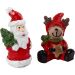 3 stuk/ 1 doos, kerstman, rendier en sneeuwpop, H: 35 mm, L: 10 mm