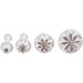 4 stuk/ 1 doos, bloem, d 2,3+2,8+3,6+4,4 cm, wit
