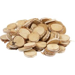 Houten schijven met gat