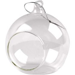 Glas ornament met opening