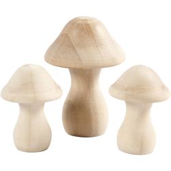 Houten paddestoelen