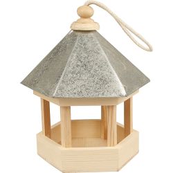 Vogelvoederhuis met zinken dak
