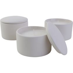 Keramische kandelaar incl kaars 