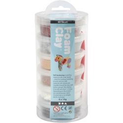 Foam Clay&reg;, metallic, bruin harmonie, 6x14 gr/ 1 doos